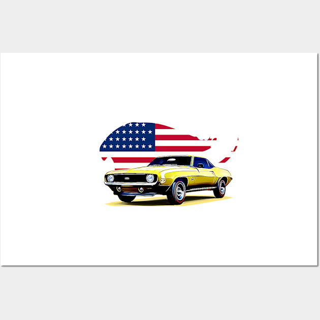 Classic Camaro USA Print Wall Art by Auto-Prints